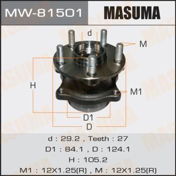 Masuma MW-81501 Маточина колеса задня MW81501: Купити в Україні - Добра ціна на EXIST.UA!