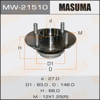 Masuma MW-21510 Маточина колеса задня MW21510: Приваблива ціна - Купити в Україні на EXIST.UA!