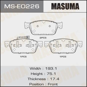 Masuma MS-E0226 Колодки гальмівні барабанні, комплект MSE0226: Купити в Україні - Добра ціна на EXIST.UA!