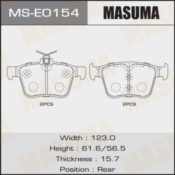 Masuma MS-E0154 Колодки гальмівні барабанні, комплект MSE0154: Купити в Україні - Добра ціна на EXIST.UA!