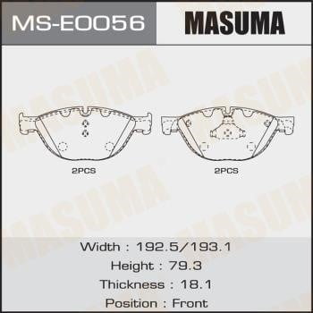 Masuma MS-E0056 Колодки гальмівні барабанні, комплект MSE0056: Купити в Україні - Добра ціна на EXIST.UA!