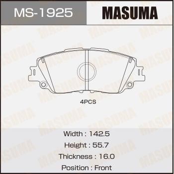 Masuma MS-1925 Колодки гальмівні барабанні, комплект MS1925: Купити в Україні - Добра ціна на EXIST.UA!