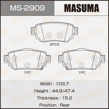 Masuma MS-2909 Колодки гальмівні барабанні, комплект MS2909: Купити в Україні - Добра ціна на EXIST.UA!