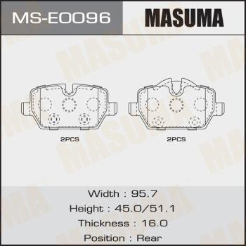 Masuma MS-E0096 Колодки гальмівні барабанні, комплект MSE0096: Купити в Україні - Добра ціна на EXIST.UA!
