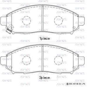 Advics SN940P Гальмівні колодки, комплект SN940P: Купити в Україні - Добра ціна на EXIST.UA!