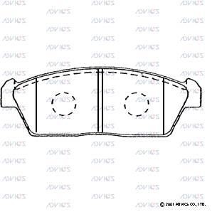 Advics H1N008 Гальмівні колодки, комплект H1N008: Купити в Україні - Добра ціна на EXIST.UA!