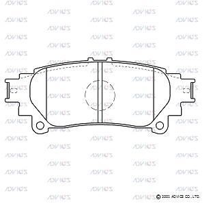 Advics SN151 Гальмівні колодки задні, комплект SN151: Купити в Україні - Добра ціна на EXIST.UA!