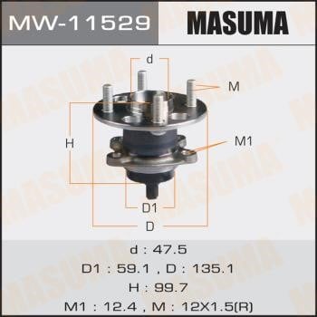 Masuma MW-11529 Підшипник маточини колеса, комплект MW11529: Купити в Україні - Добра ціна на EXIST.UA!
