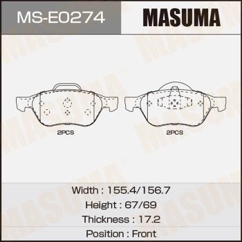 Masuma MS-E0274 Колодки гальмівні барабанні, комплект MSE0274: Приваблива ціна - Купити в Україні на EXIST.UA!