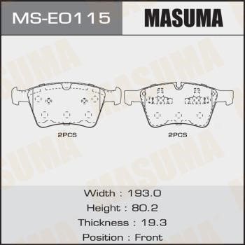Masuma MS-E0115 Колодки гальмівні барабанні, комплект MSE0115: Купити в Україні - Добра ціна на EXIST.UA!