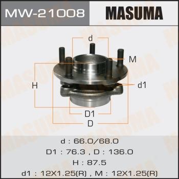 Masuma MW-21008 Маточина колеса передня MW21008: Купити в Україні - Добра ціна на EXIST.UA!