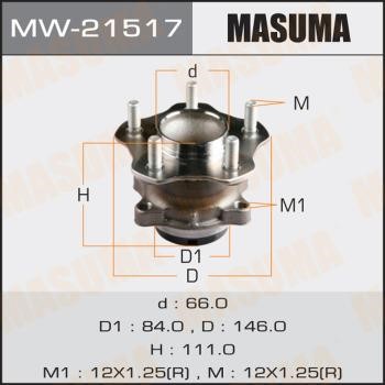 Masuma MW-21517 Маточина колеса MW21517: Приваблива ціна - Купити в Україні на EXIST.UA!