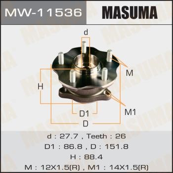 Masuma MW-11536 Підшипник маточини колеса, комплект MW11536: Купити в Україні - Добра ціна на EXIST.UA!