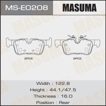 Masuma MS-E0208 Колодки гальмівні барабанні, комплект MSE0208: Купити в Україні - Добра ціна на EXIST.UA!