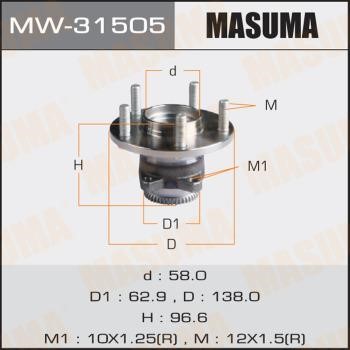 Masuma MW-31505 Маточина колеса MW31505: Купити в Україні - Добра ціна на EXIST.UA!