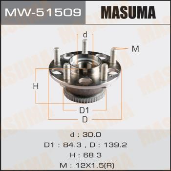 Masuma MW-51509 Маточина колеса MW51509: Купити в Україні - Добра ціна на EXIST.UA!
