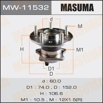 Masuma MW-11532 Маточина колеса MW11532: Купити в Україні - Добра ціна на EXIST.UA!