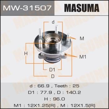 Masuma MW-31507 Підшипник маточини колеса, комплект MW31507: Приваблива ціна - Купити в Україні на EXIST.UA!