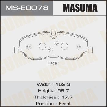 Masuma MS-E0078 Колодки гальмівні барабанні, комплект MSE0078: Купити в Україні - Добра ціна на EXIST.UA!
