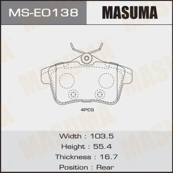 Masuma MS-E0138 Колодки гальмівні барабанні, комплект MSE0138: Купити в Україні - Добра ціна на EXIST.UA!