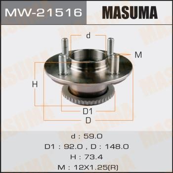 Masuma MW-21516 Маточина колеса MW21516: Купити в Україні - Добра ціна на EXIST.UA!