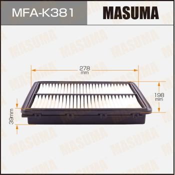 Masuma MFA-K381 Повітряний фільтр MFAK381: Купити в Україні - Добра ціна на EXIST.UA!