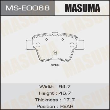Masuma MS-E0068 Колодки гальмівні барабанні, комплект MSE0068: Купити в Україні - Добра ціна на EXIST.UA!