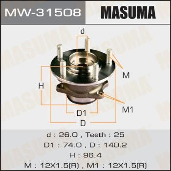 Masuma MW-31508 Підшипник маточини колеса, комплект MW31508: Купити в Україні - Добра ціна на EXIST.UA!