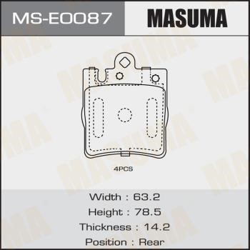 Masuma MS-E0087 Колодки гальмівні барабанні, комплект MSE0087: Купити в Україні - Добра ціна на EXIST.UA!