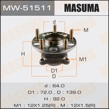 Masuma MW-51511 Маточина колеса MW51511: Купити в Україні - Добра ціна на EXIST.UA!