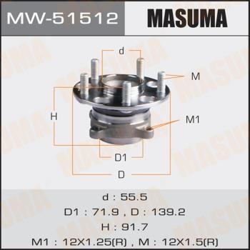 Masuma MW-51512 Маточина колеса MW51512: Приваблива ціна - Купити в Україні на EXIST.UA!