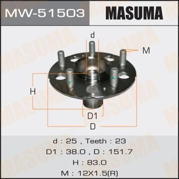 Masuma MW-51503 Маточина колеса задня MW51503: Купити в Україні - Добра ціна на EXIST.UA!