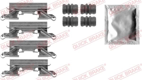 Quick brake 109-0002 Комплект монтажний гальмівних колодок 1090002: Купити в Україні - Добра ціна на EXIST.UA!