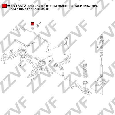 Опора, стабілізатор ZZVF ZV166TZ