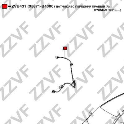Датчик, кількість обертів колеса ZZVF ZVB431