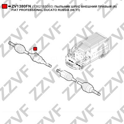 ZZVF ZV1380FN Гофрований кожух, приводний вал ZV1380FN: Купити в Україні - Добра ціна на EXIST.UA!