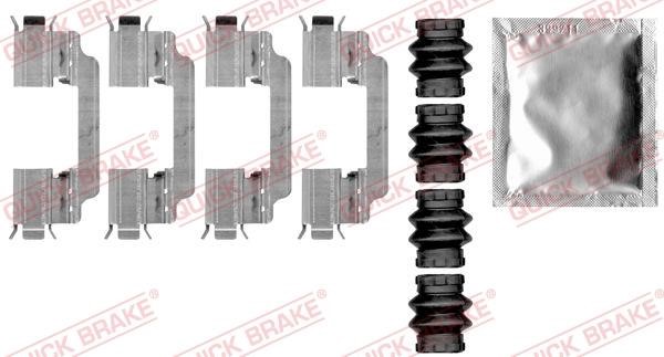 Quick brake 109-0010 Комплект монтажний гальмівних колодок 1090010: Купити в Україні - Добра ціна на EXIST.UA!