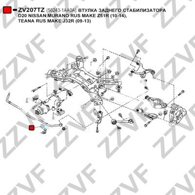 Опора, стабілізатор ZZVF ZV207TZ