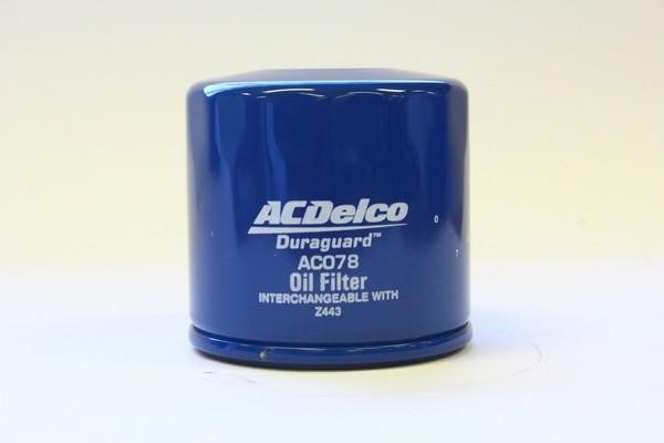 AC Delco AC078 Фільтр масляний AC078: Приваблива ціна - Купити в Україні на EXIST.UA!