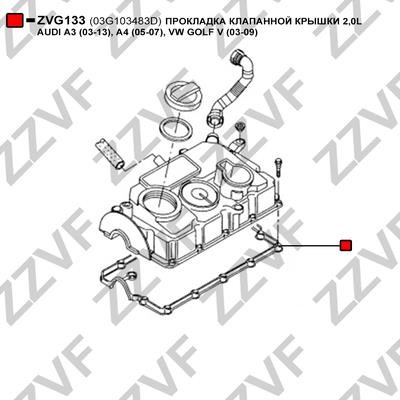 ZZVF ZVG133 Прокладка клапанної кришки ZVG133: Купити в Україні - Добра ціна на EXIST.UA!