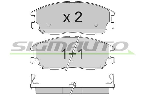 Sigmauto SPB268 Гальмівні колодки, комплект SPB268: Купити в Україні - Добра ціна на EXIST.UA!