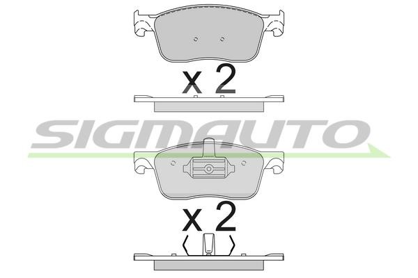 Sigmauto SPB789 Гальмівні колодки, комплект SPB789: Купити в Україні - Добра ціна на EXIST.UA!