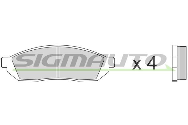 Sigmauto SPA176 Гальмівні колодки, комплект SPA176: Купити в Україні - Добра ціна на EXIST.UA!