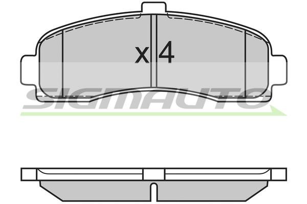 Sigmauto SPA563 Гальмівні колодки, комплект SPA563: Купити в Україні - Добра ціна на EXIST.UA!