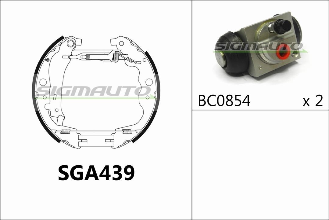 Sigmauto SGA439 Колодки гальмівні барабанні, комплект SGA439: Купити в Україні - Добра ціна на EXIST.UA!