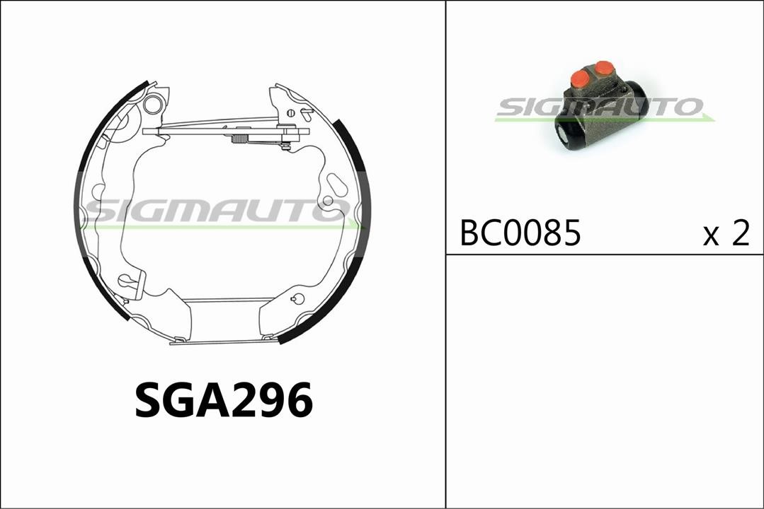 Sigmauto SGA296 Колодки гальмівні барабанні, комплект SGA296: Приваблива ціна - Купити в Україні на EXIST.UA!