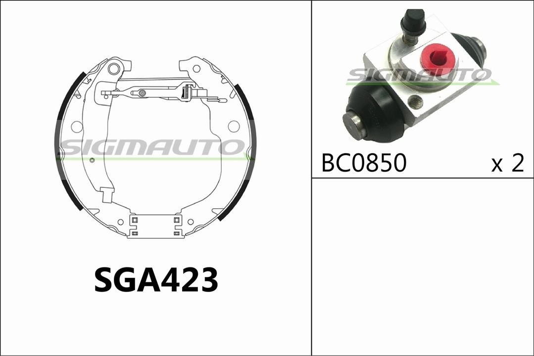 Sigmauto SGA423 Колодки гальмівні барабанні, комплект SGA423: Купити в Україні - Добра ціна на EXIST.UA!