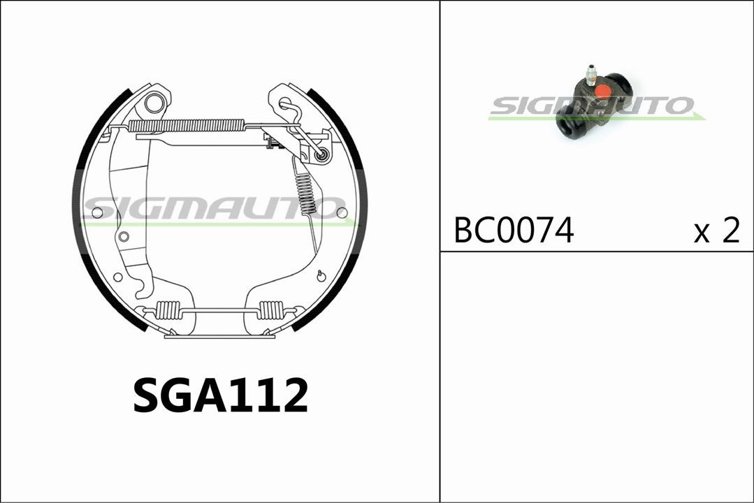 Sigmauto SGA112 Колодки гальмівні барабанні, комплект SGA112: Приваблива ціна - Купити в Україні на EXIST.UA!