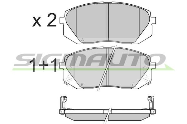 Sigmauto SPB358 Гальмівні колодки, комплект SPB358: Приваблива ціна - Купити в Україні на EXIST.UA!