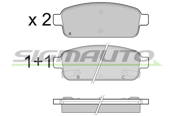Sigmauto SPB406 Гальмівні колодки, комплект SPB406: Купити в Україні - Добра ціна на EXIST.UA!